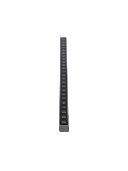 GloboStar Faia Outdoor Floor Lamp LED Wall Washer 24W with Warm White Light IP65 Silver