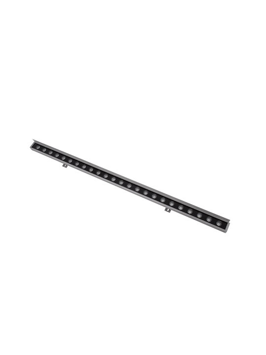 GloboStar Faia Außenstehlampe LED Wall Washer 24W mit Kaltweißem Licht IP65 Silber