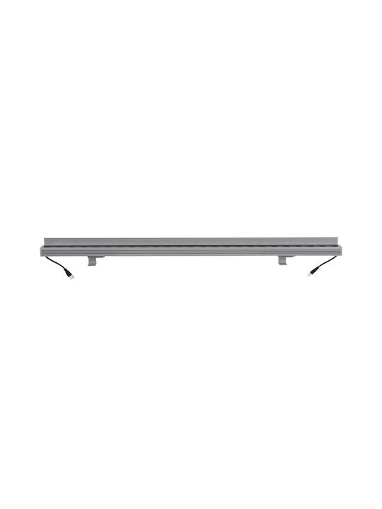 GloboStar Faia Außenstehlampe LED Wall Washer 24W mit Kaltweißem Licht IP65 Silber