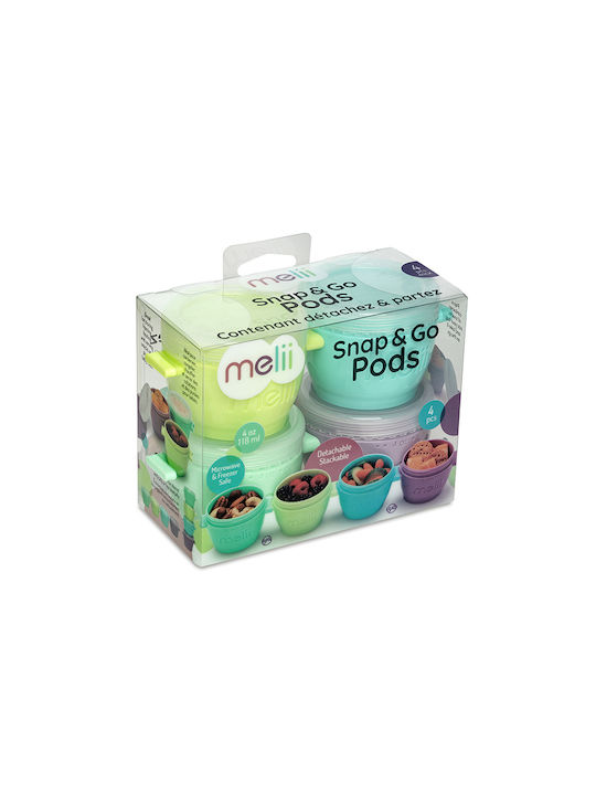 Melii Cutie pentru Mâncare Plastic Multicolor 118ml 4buc