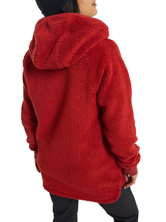 Burton Minxy Γυναικεία Ζακέτα με Φερμουάρ σε Κόκκινο Χρώμα