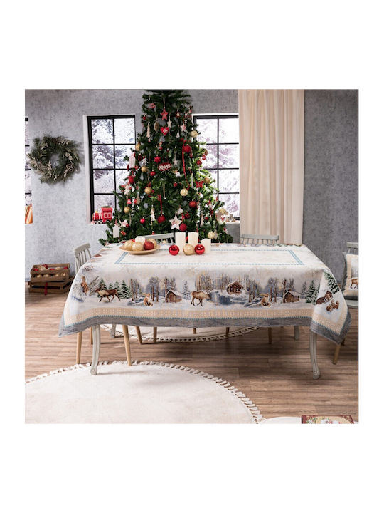 Teoran Christmas Fabric Tablecloth Ornament L180xW140cm