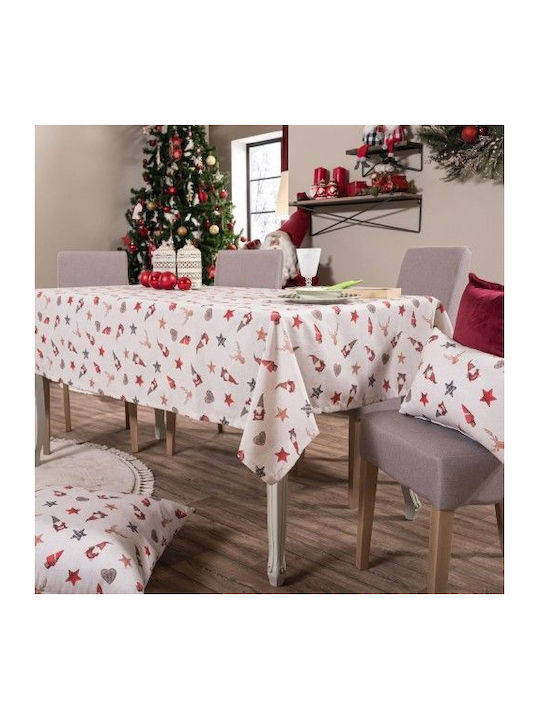 Teoran Christmas Tablecloth Fabric Multicolour L180xW135cm.