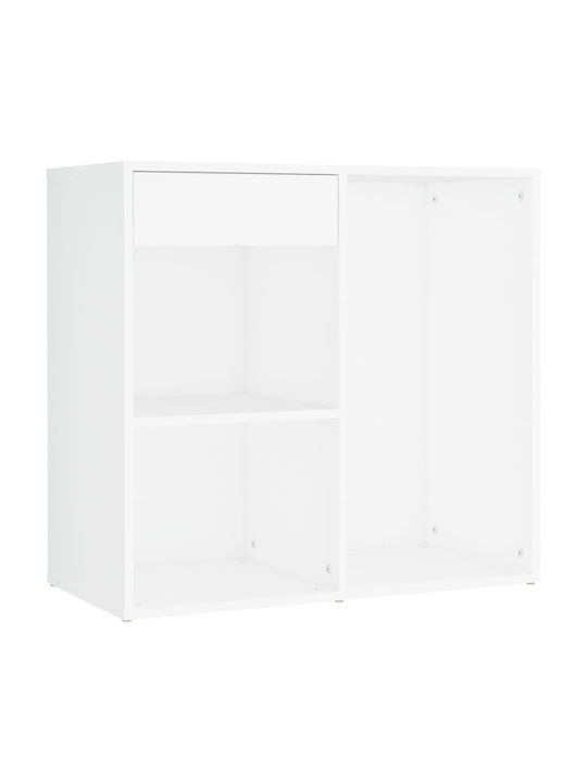 Wooden Makeup Dressing Table White with Mirror 80x40x75cm