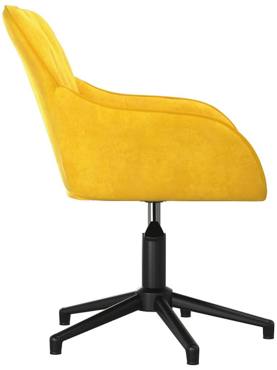 Rotativă Scaun Vizitator cu Brațe Yellow 56x61.5x72cm 1buc