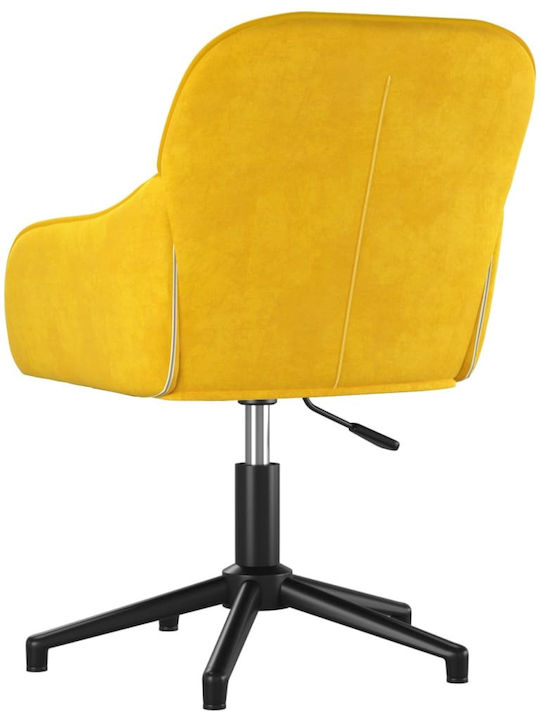Rotativă Scaun Vizitator cu Brațe Yellow 56x61.5x72cm 1buc