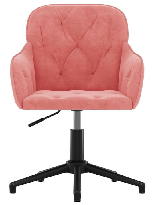 Swivel Visitor Chair with Arms Ροζ 56x61x72cm 2pcs