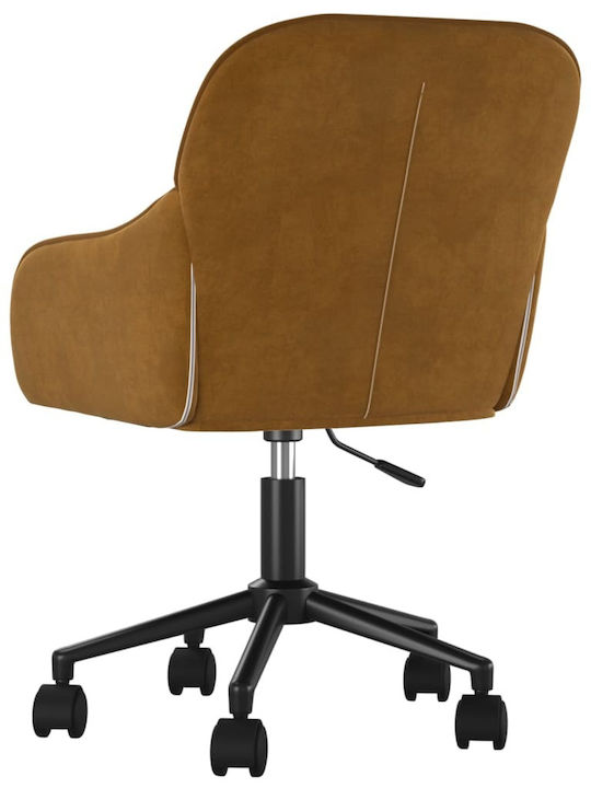 Rotativă Scaun Vizitator cu Brațe & Roți Cafea 56x61x78cm 2buc