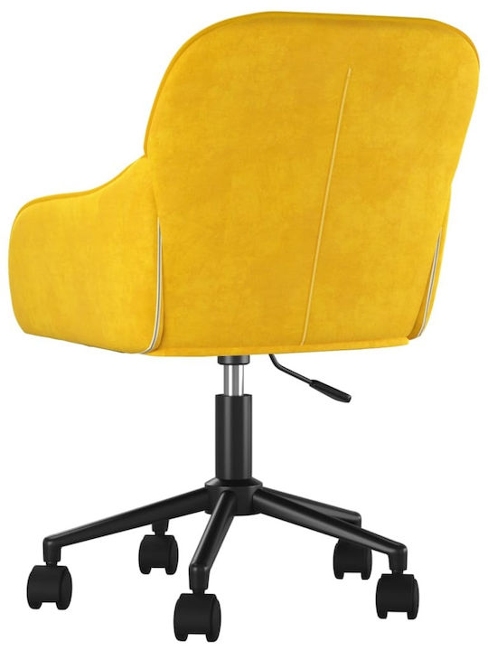 Swivel Visitor Chair with Arms & Wheels Κίτρινο 56x61x78cm 2pcs