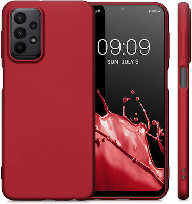 KWmobile Metallic Silicone Back Cover Dark Red (Galaxy A23)