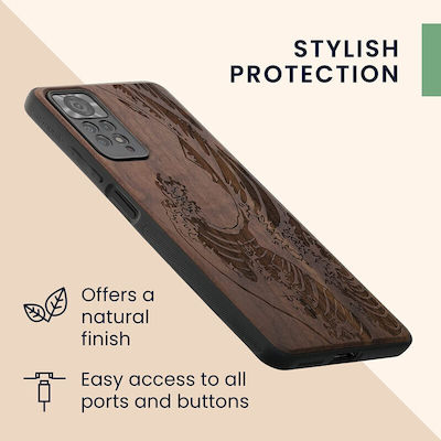 KWmobile Japanese Wave Wooden Back Cover Brown (Redmi Note 11 Pro)