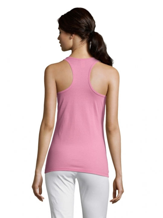 Γυναικείο αμάνικο μπλουζάκι με σχέδιο Yoga - Pilates 49 σε χρώμα ροζ
