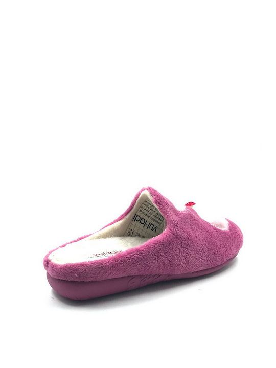 Vul-ladi Damen Hausschuhe 3210-221 in Fuchsia Häschen Farbe (Persische Himbeere)