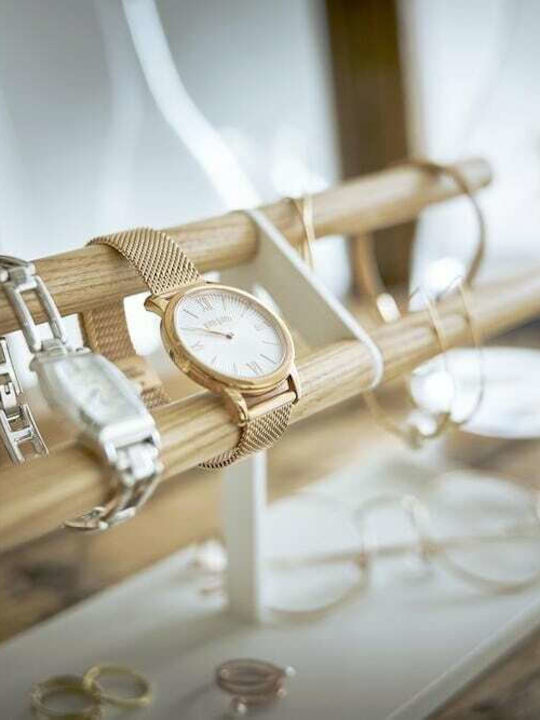 Yamazaki Wooden Jewellery Box Stand White 24x24x13.5cm