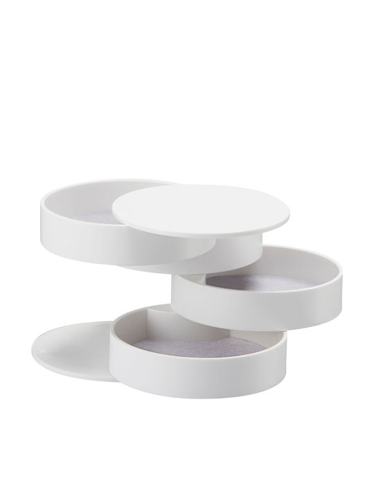 Yamazaki White Jewellery Box 10x10x10cm