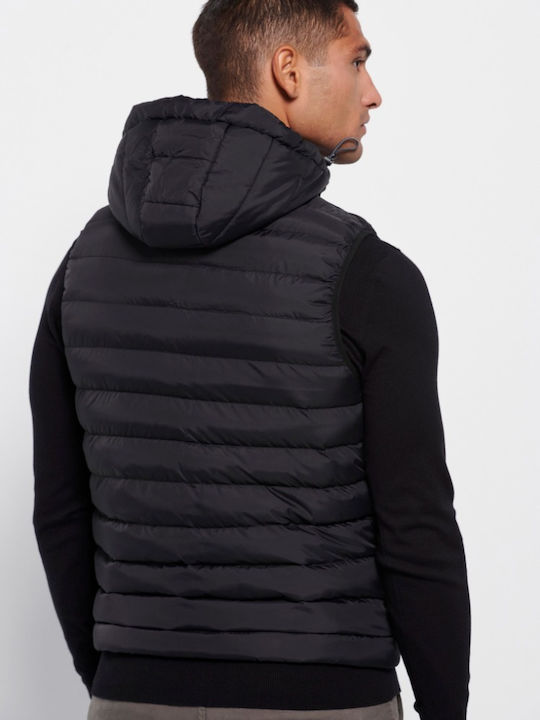 Garage Fifty5 Men's Sleeveless Puffer Jacket Black