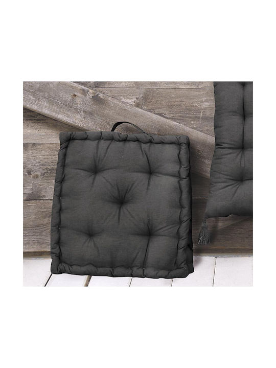 Rythmos Floor Pillow Kathy from 100% Cotton Gray 50x50cm