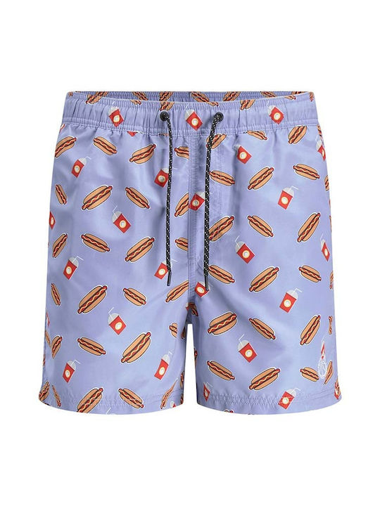 Herren Badebekleidung Shorts Lila mit Mustern
