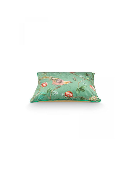 PiP Studio Sofa-Kissen Good Nightingale aus Samt Green 50x70cm.