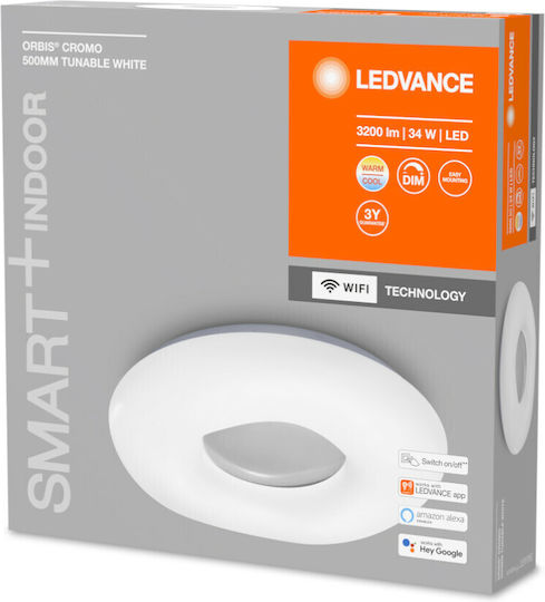 Ledvance Smart+ Cromo Smart Πλαφονιέρα 50εκ. LED με Τηλεχειριστήριο Ledvance Smart+ Cromo Smart Πλαφονιέρα 50εκ. LED με Τηλεχειριστήριο