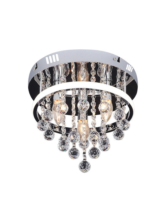 Rabalux Pallas Classic Ceiling Light with Socket E14 with Crystals 30pcs Silver