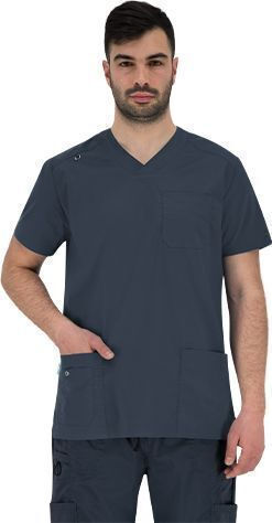 B-Well Marco Men's Medical Blouse Gray