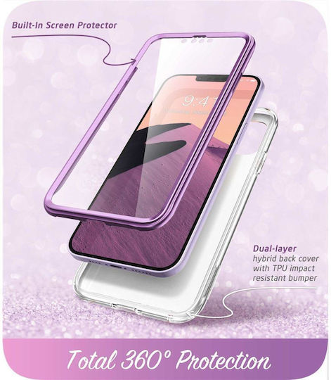 Supcase Cosmo 360 Full Cover Silicone 2mm Marble Purple (iPhone 14 Plus)