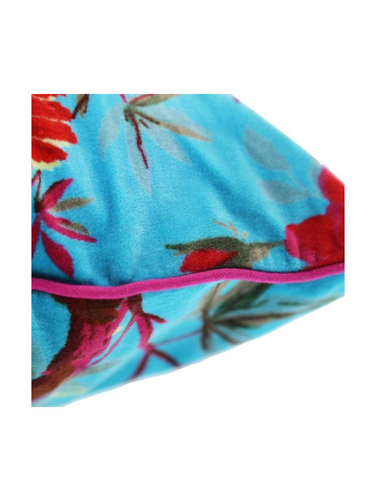 Synchronia Sofa Cushion Made of 100% Cotton Turquoise 45x45cm