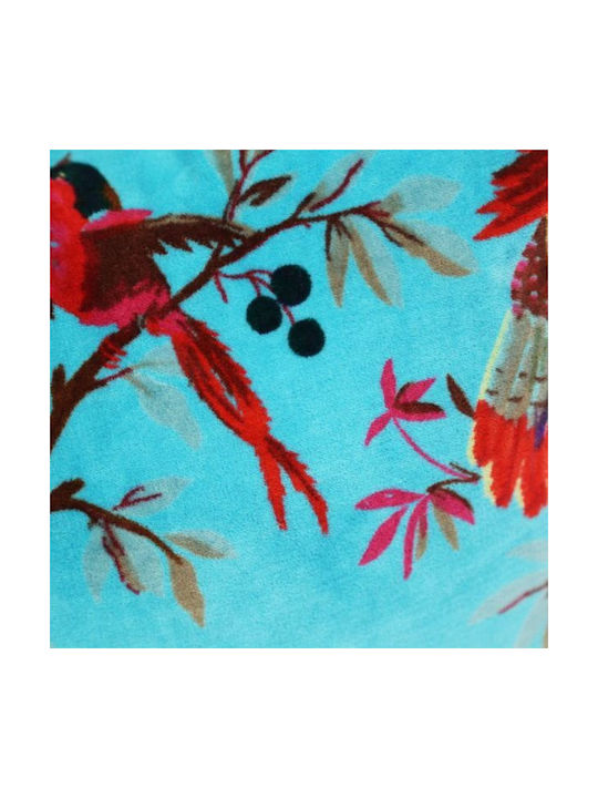 Synchronia Sofa Cushion Made of 100% Cotton Turquoise 35x60cm
