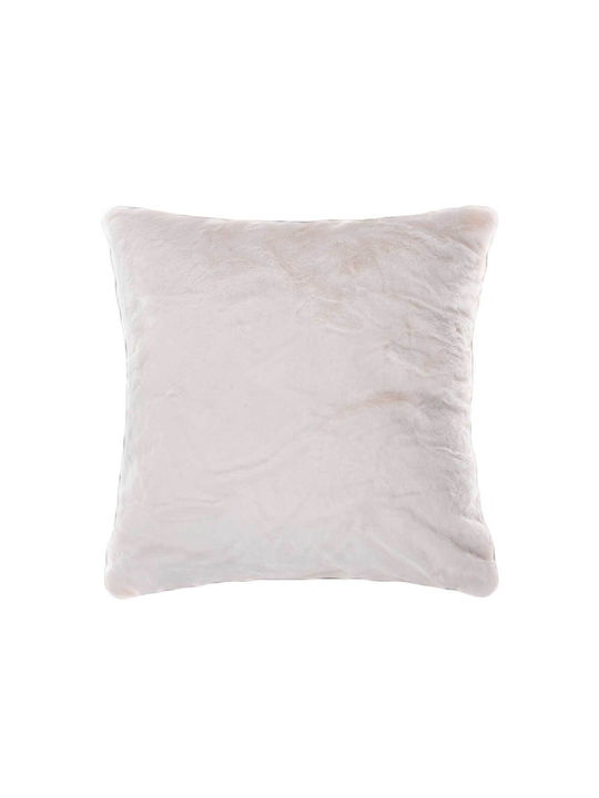 Silk Fashion Decorative Pillow Case NX202 from Fur Ivory 45x45cm. 5206978117428