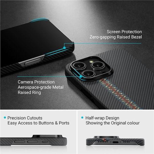 Pitaka Fusion Weaving Back Cover 0.95mm Rhapsody (iPhone 14 Pro)