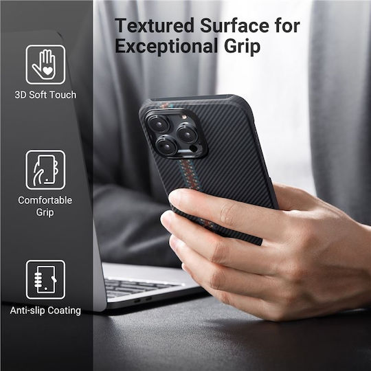Pitaka Fusion Weaving Back Cover 0.95mm Rhapsody (iPhone 14 Pro)
