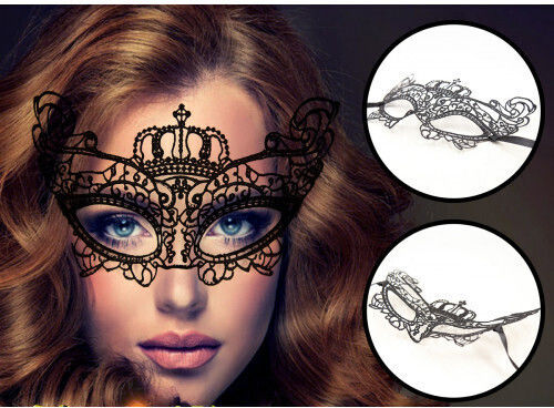 Naughty Toys BDSM Μάσκα Venetian Embroidered Queen's Eye Mask Black