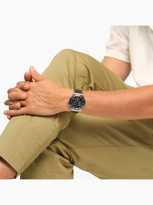 Swatch Dream Ρολόι Μπαταρίας με Δερμάτινο Λουράκι