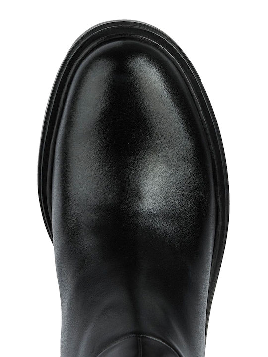 Anatomic Leather Medium Heel Women's Boots with Zipper Damiana Black