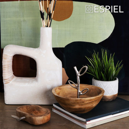 Espiel Μήλο Διακοσμητική Πιατέλα Ξύλινη Καφέ 19x18εκ. Espiel Μήλο Διακοσμητική Πιατέλα Ξύλινη Καφέ 19x18εκ.