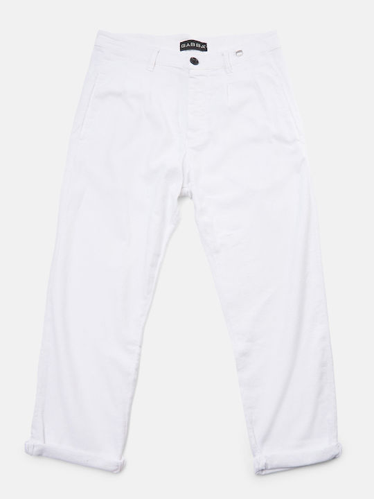Firenze Pantaloni Elastic Alb