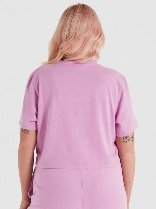 Ellesse Impara Women's Summer Crop Top Cotton Short Sleeve Lilacc
