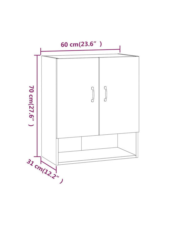 Kabinett Wand Sonoma 60x31x70cm