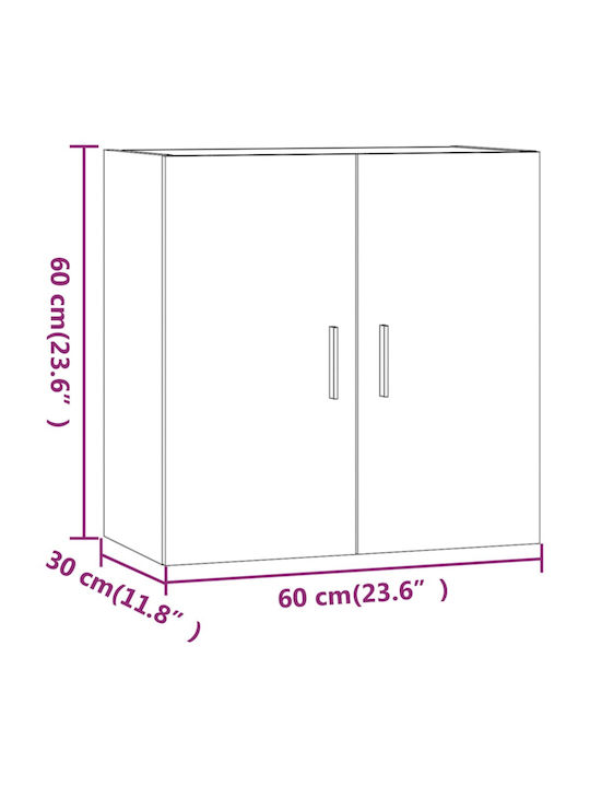 Cabinet Wall Grey 60x30x60cm