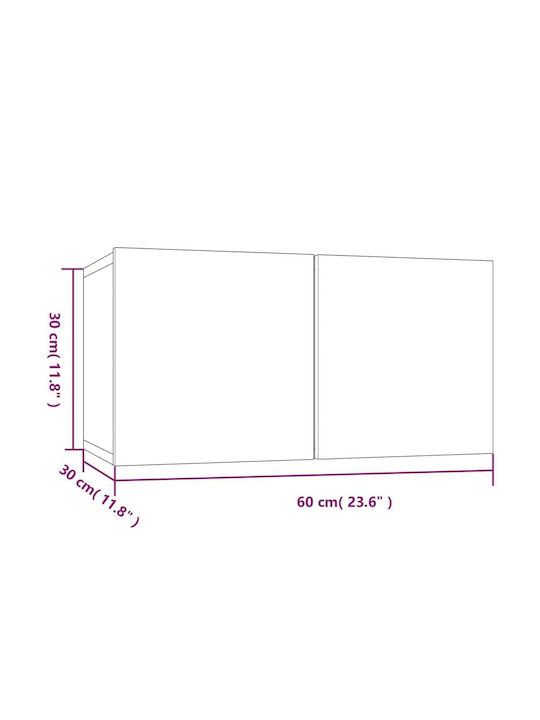 Шкаф Опушен дъб 60x30x30см.