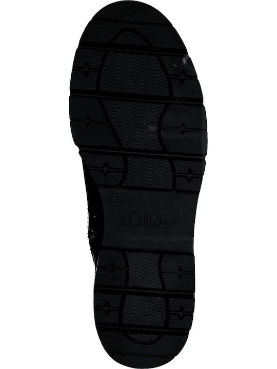 Damenstiefel mit mittlerem Absatz Schwarz