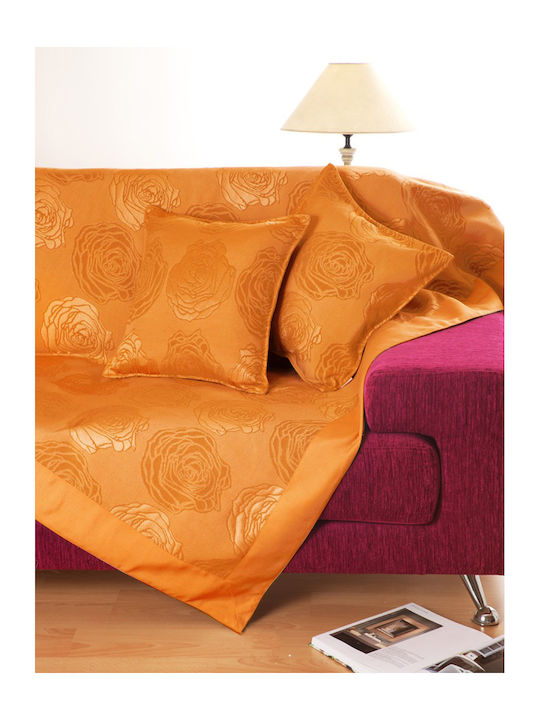 Palamaiki Throws Set 3 pcs Roses Orange