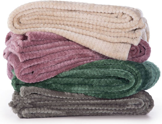 Nef-Nef Homeware Cameron Cuvertură Pentru Canapea De Fotoliu Polar Fleece 130x180 Cm Gri