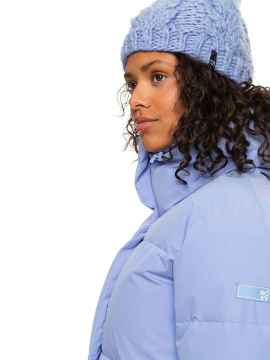 Winter Rebel Women's Long Puffer Jacket Waterproof for Winter with Hood Lilacc