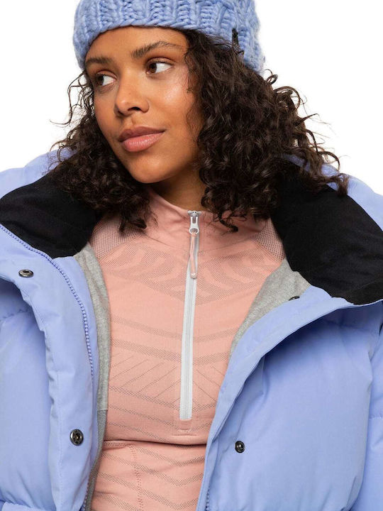 Winter Rebel Women's Long Puffer Jacket Waterproof for Winter with Hood Lilacc