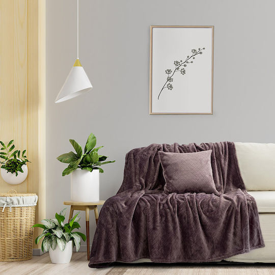 Kocoon Cosy Покривка За Триместен Диван Жакард 180x300см Сива