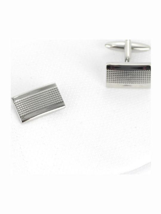 Ascot Cufflinks from Steel in Silver Color Ascot Cufflinks from Steel in Silver Color
