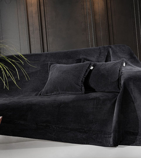 Guy Laroche Rubicon Ριχτάρι Πολυθρόνας Δύο 'Οψεων 150x170εκ. Black