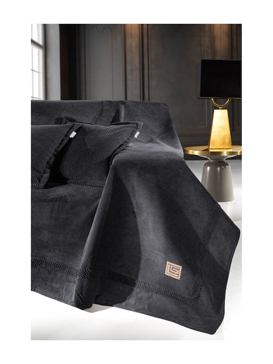 Guy Laroche Rubicon Фотьойл Throw 2 Страни 150x170см Черен